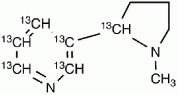 (+/-)-Nicotine-1,2’,3’,4’,5’,6’-<sup>13</sup>C<sub>6</sub>, Solution in Methanol 25% w/v