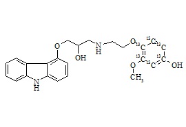 4’-Hydroxycarvedilol-<sup>13</sup>C<sub>6</sub>