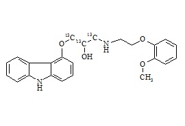 Carvedilol-<sup>13</sup>C<sub>3</sub>