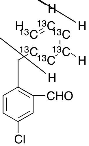2-Benzyl-5-chlorobenzaldehyde-13C<sub>6</sub>