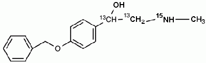 2-Methylamino-1-(4’-benzyloxyphenyl)phenyl)ethanol-<sup>13</sup>C<sub>1</sub>,<sup>13</sup>C<sub>2</sub>,<sup>15</sup>N