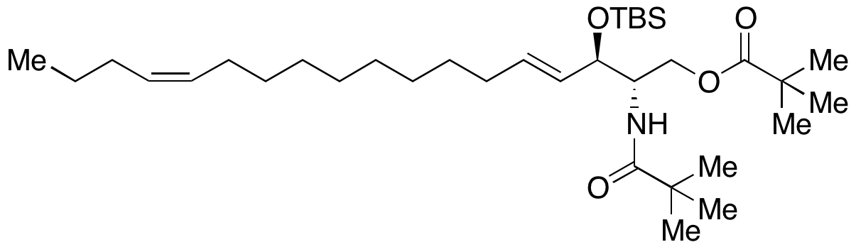 (4E,14Z)-3-((tert-Butyldimethylsilyl)oxy)-2-pivalamido-Sphingadienine-C<sub>18</sub> Pivalate 