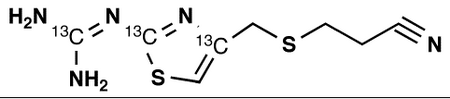 3-[[[2-[(Diaminomethylene]amino-4-thiazolyl]thio]propionitrile-<sup>13</sup>C<sub>3</sub>