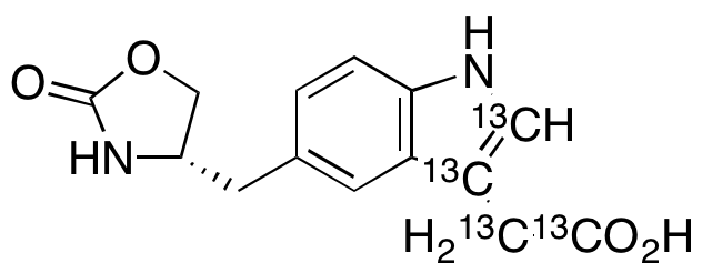 3-Des[2-(Dimethylamino)ethyl] Zolmitriptan 3-Acetic Acid-13C<sub>4</sub>