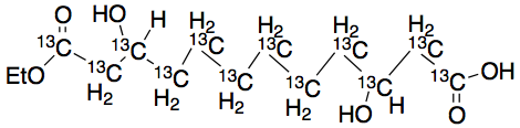 3,10-Dihydroxydodecanedioic-13C12 Acid <sup>12 Acid 1-Ethyl Este</sup>C<sub>12</sub> Acid 1-Ethyl Ester