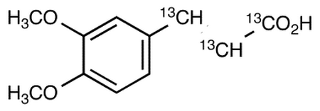 3,4-Dimethoxy-7,8,9,-<sup>13</sup>C<sub>3</sub>-cinnamic Acid