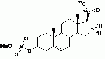 Pregnenolone-20,21-<sup>13</sup>C<sub>2</sub>,16,16-d<sub>2</sub> sulfate sodium salt