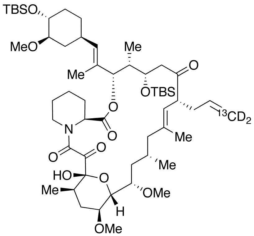 24,32-Bis-O-(tert-butyldimethylsilyl)-FK-506-<sup>13</sup>C,d<sub>2</sub> (Major) 