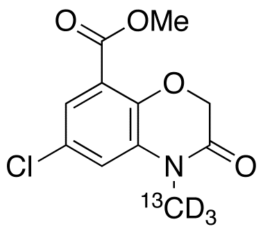 6-Chloro-3,4-dihydro-4-methyl-3-oxo-2H-1,4-benzoxazine-8-carboxylic Acid-<sup>13</sup>C,d<sub>3</sub> Methyl Ester