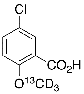 5-Chloro-2-methoxybenzoic Acid-<sup>13</sup>C,d<sub>3</sub>