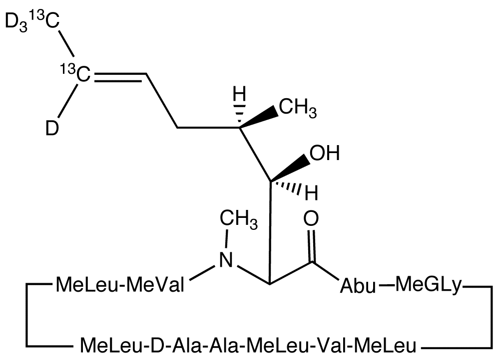 Cyclosporin A-<sup>13</sup>C<sub>2</sub>,d<sub>4</sub>
