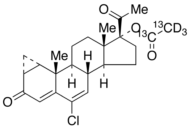 Cyproterone Acetate-<sup>13</sup>C<sub>2</sub>,d<sub>3</sub>