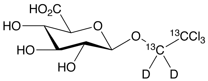 Trichloroethyl-<sup>13</sup>C<sub>2</sub>,d<sub>2</sub> β-D-glucuronide potassium salt