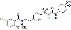 trans-4-hydroxy Glyburide-d4-13C