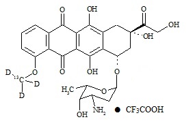 Doxorubicin-<sup>13</sup>C,d<sub>3</sub> trifluoroacetate salt