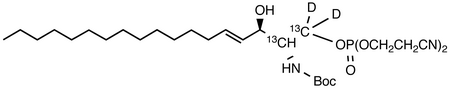 Bis(2-cyanoethoxy)-1-(N-t-boc-sphingosine-1-Phosphate-<sup>13</sup>C<sub>2</sub>,d<sub>2</sub>