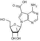  4-Amino-7-(2-C-methyl-β-D-ribofuranosyl)-7H-pyrrolo[2,3-d]pyrimidine-5-carboxylic acid