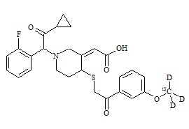 Prasugrel Metabolite Derivative-13C-d3 (cis R-138727MP, Mixture of Diastereomers)