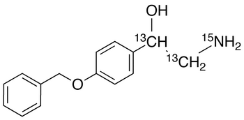 2-Amino-1-(4’-benzyloxyphenyl)ethanol-<sup>13</sup>C<sub>2</sub>,<sup>15</sup>N