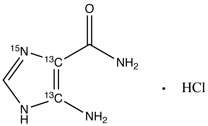 5-Aminoimidazole-4-carboxamide-<sup>13</sup>C<sub>2</sub>,<sup>15</sup>N hydrochloride
