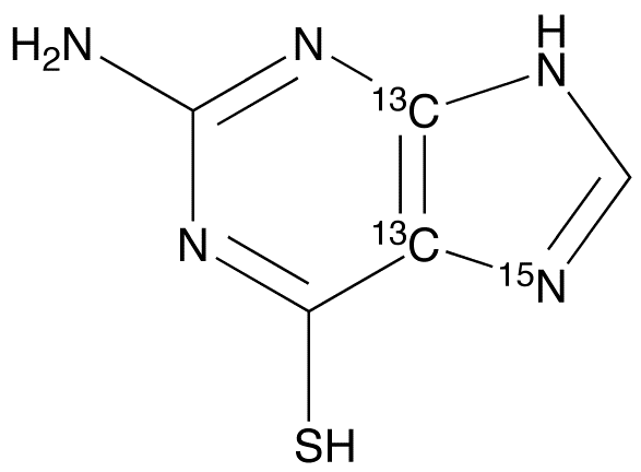 2-Amino-6-mercaptopurine-<sup>13</sup>C<sub>2</sub>,<sup>15</sup>N