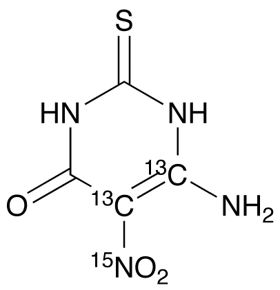 6-Amino-5-nitro-2-thiouracil-<sup>13</sup>C<sub>2</sub>,<sup>15</sup>N