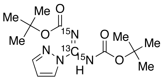 N,N’-Bis-Boc-1-guanylpyrazole-<sup>13</sup>C,<sup>15</sup>N<sub>2</sub>