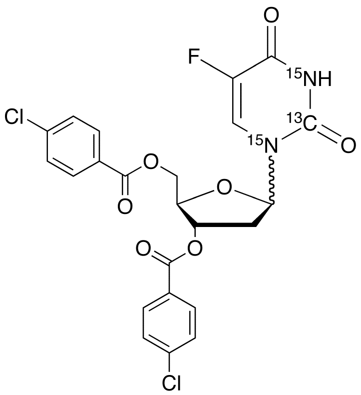 3,5-Di-O-p-chlorobenzoyl α,β-Floxuridine-<sup>13</sup>C,<sup>15</sup>N<sub>2</sub>