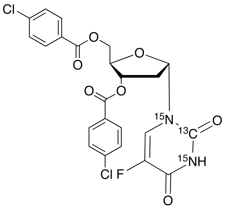 3,5-Di-O-p-chlorobenzoyl α-Floxuridine-<sup>13</sup>C,<sup>15</sup>N<sub>2</sub>