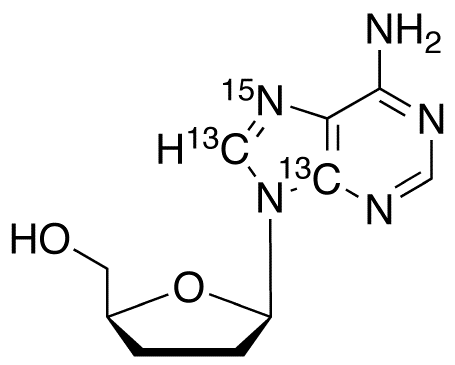 Dideoxy Adenosine-<sup>13</sup>C<sub>2</sub>,<sup>15</sup>N