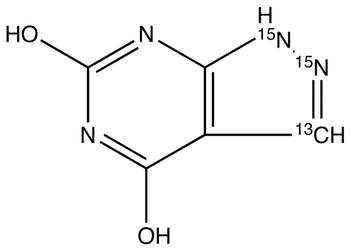 4,6-Dihydroxypyrazolo[3,4-d]pyrimidine-<sup>13</sup>C,<sup>15</sup>N<sub>2</sub>