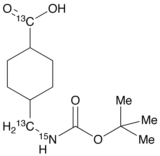 cis,trans-(1,1-Dimethylethoxy)carbonyl Tranexamic Acid-<sup>13</sup>C<sub>2</sub>,<sup>15</sup>N