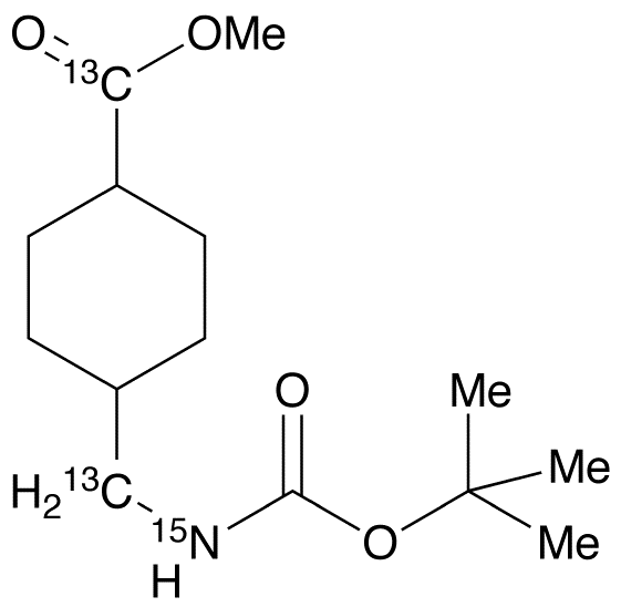 cis,trans-(1,1-Dimethylethoxy)carbonyl Tranexamic Acid Methyl Ester-<sup>13</sup>C<sub>2</sub>,<sup>15</sup>N