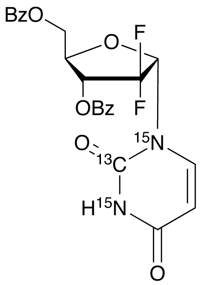 1’-Epi 3,5-Dibenzoate-2,2-difluorouridine-<sup>13</sup>C,<sup>15</sup>N<sub>2</sub>