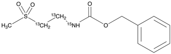 [2-(Methylsulfonyl)ethyl]carbamic Acid-<sup>13</sup>C<sub>2</sub>,<sup>15</sup>N Benzyl Ester
