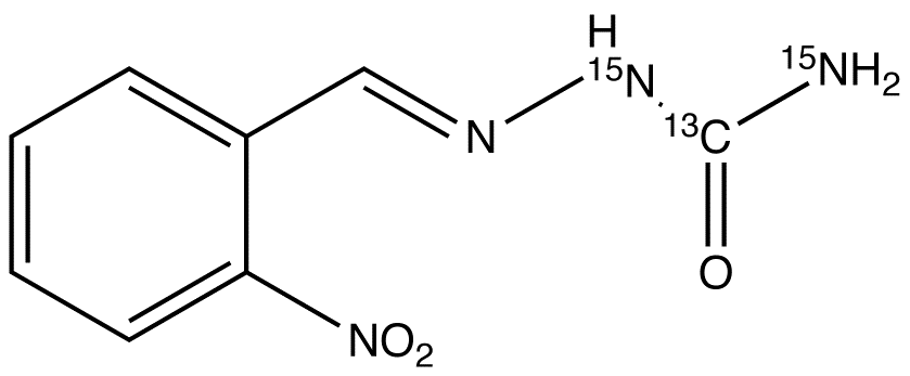 2-Nitrobenzaldehyde Semicarbazone-<sup>13</sup>C,<sup>15</sup>N<sub>2</sub>