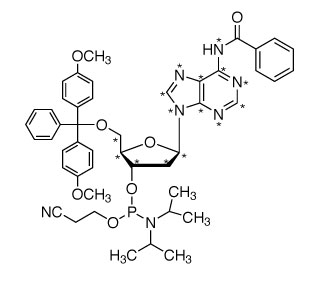 2’-Deoxyadenosine-<sup>13</sup>C<sub>10</sub>,<sup>15</sup>N<sub>5</sub>-phosphoramidite