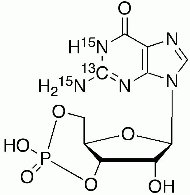 Guanosine 3’,5’-cyclic-<sup>13</sup>C,<sup>15</sup>N<sub>2</sub> monophosphate
