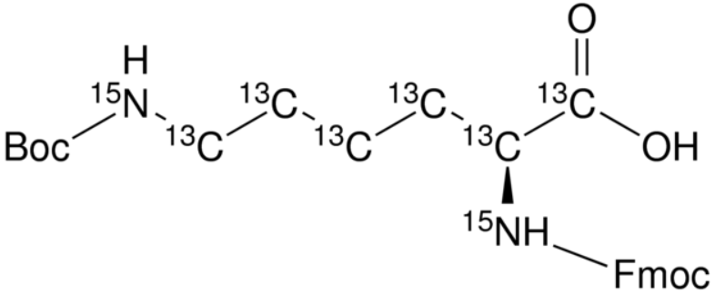 L-Lysine-<sup>13</sup>C<sub>6</sub>,<sup>15</sup>N<sub>2</sub>-α-N-FMOC,ε-N-t-BOC