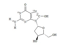 8-Hydroxy-2’-deoxyguanosine-<sup>13</sup>C,<sup>15</sup>N<sub>3</sub>
