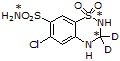 Hydrochlorothiazide-15N2,13C,d2