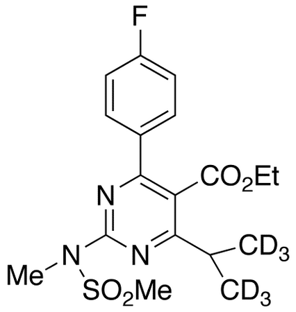 Ethyl 4-(4-Fluorophenyl)-6-isopropyl-2-(N-methylmethylsulfonamido)pyrimidine-5-carboxylate-d<sub>6</sub>