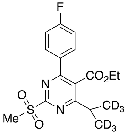 Ethyl 4-(4-Fluorophenyl)-6-isopropyl-2-(methylsulfonyl)pyrimidine-5-carboxylate-d<sub>6</sub>