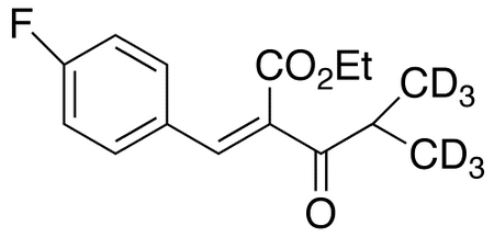 Ethyl 3-(4-Fluorophenyl)-2-(2-methylpropionyl)propenoate-d<sub>6</sub>