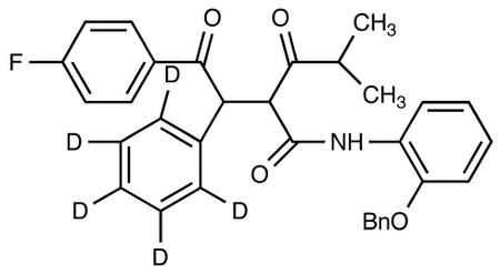 2-[2-(4-Fluorophenyl)-2-oxo-1-phenyl-d<sub>5</sub>-ethyl]-4-methyl-3-oxo-pentanoic Acid, (2-Benzyloxy-phenyl)-amide