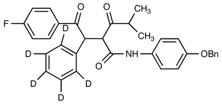 2-[2-(4-Fluorophenyl)-2-oxo-1-phenyl-d<sub>5</sub>-ethyl]-4-methyl-3-oxo-pentanoic Acid, (4-Benzyloxy-phenyl)-amide