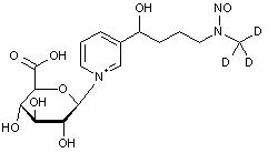 4-(Methyl-D<sub>3</sub>-nitrosamino)-1-(3-pyridyl)-1-butanol-N-β-D-glucuronide