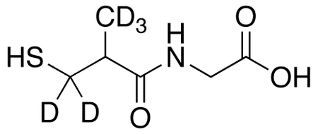 N-(3-Mercapto-2-methylpropanoyl)glycine-d<sub>5</sub>