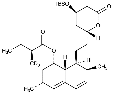 6(R)-[2-[8(S)-2-Methyl-d<sub>3</sub>-butyryloxy-2(S),6(R)-dimethyl-1,2,6,7,8,<sup>8</sup>d(R)-hexahydro-1(S)-naphthyl]ethyl]-4(R)-tert-butyldimethylsilyloxy-3,4,5,6-tetrahy