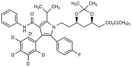 (6-[2-[3-(4-Phenylcarbamoyl)-5-(4-fluoro-phenyl)-2-isopropyl- 4-phenyl-d<sub>5</sub>-pyrrol-1-yl]-ethyl]-2,2-dimethyl-[1,3]-dioxane-4-yl)-acetic Acid, tert-Butyl